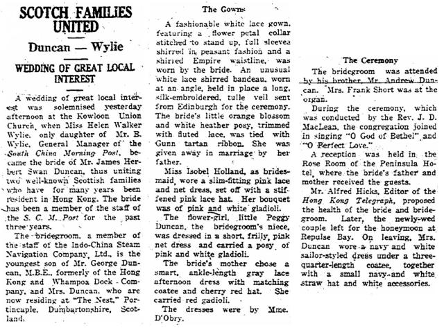 Duncan-Wylie wedding