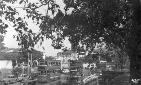 1950s Queens Road near Garden Road