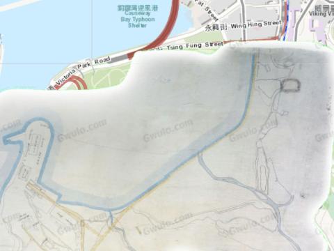 1845 Causeway Bay map